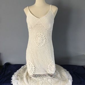 Cream Crochet Slip Dress